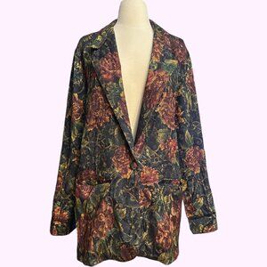 Vintage  oversized relaxed floral paisley Blazer size women's medium
